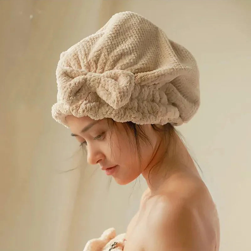 Bowknot Hair Towel Wrap